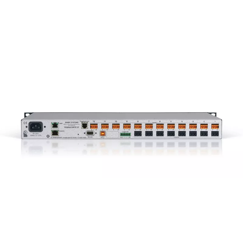 Biamp Tesira FORTÉ VT, 8000 Ω, 207 Ω, negro, metálico, 1U, OLED, 20 - 20000 Hz