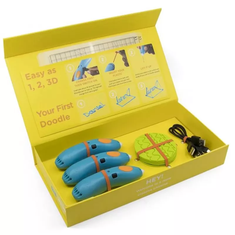 3Doodler Start EDU plástico azul, cian, verde, gris, naranja, rojo, blanco, amarillo