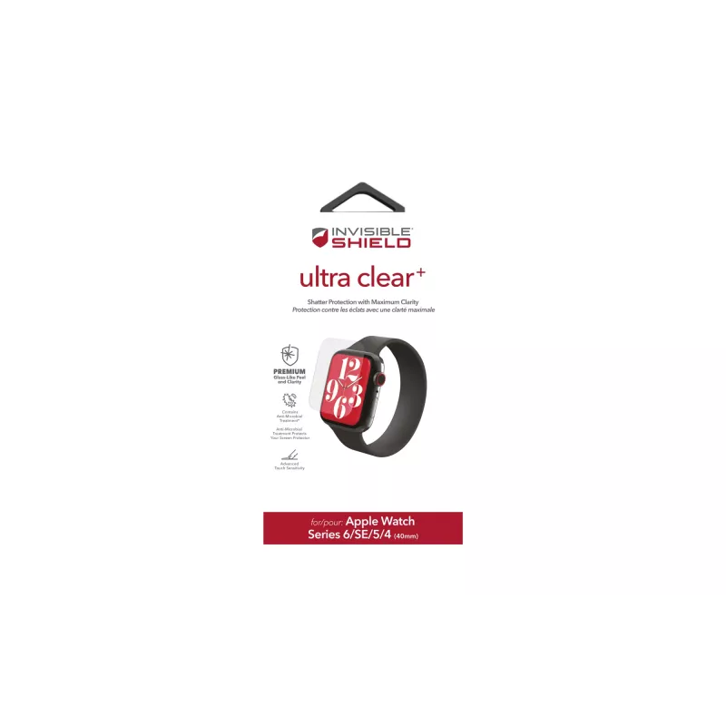 ZAGG InvisibleShield Ultra Clear+ Apple Watch Series 4/5/6/SE 40mm protección de pantalla