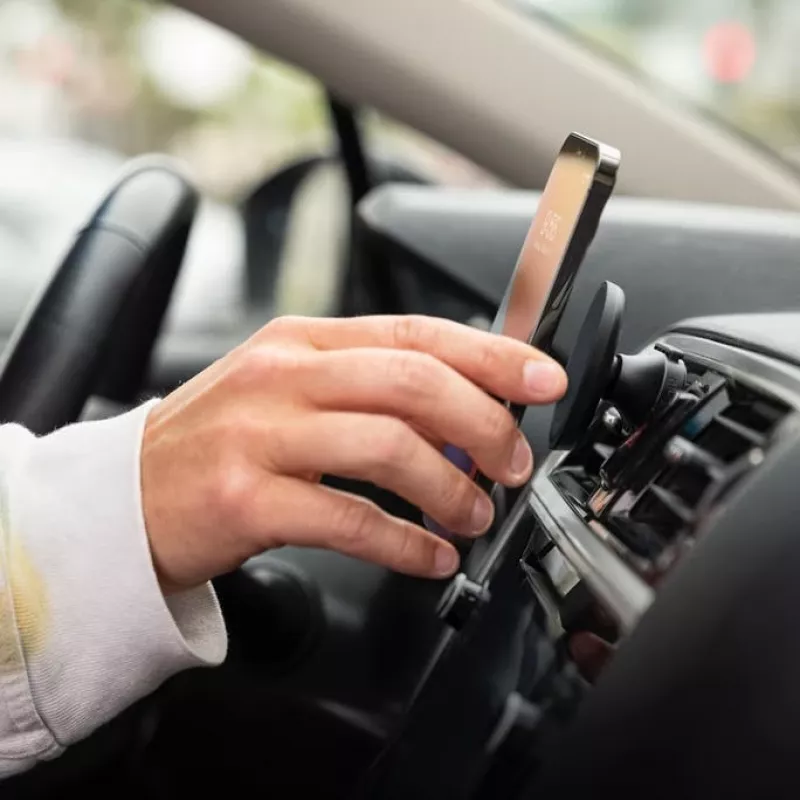 mophie Snap Vent Mount- negro (sin carga inalámbrica), teléfono móvil/smartphone, coche, negro