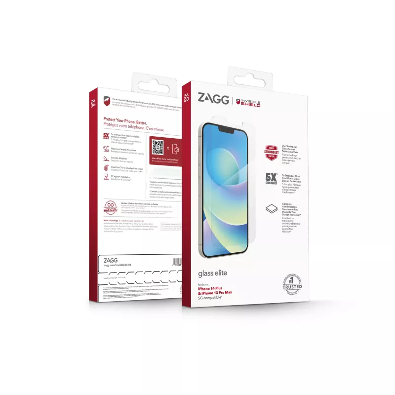 InvisibleShield Elite protector de pantalla de cristal para Apple iPhone 13 Pro Max, 17 cm (6,7