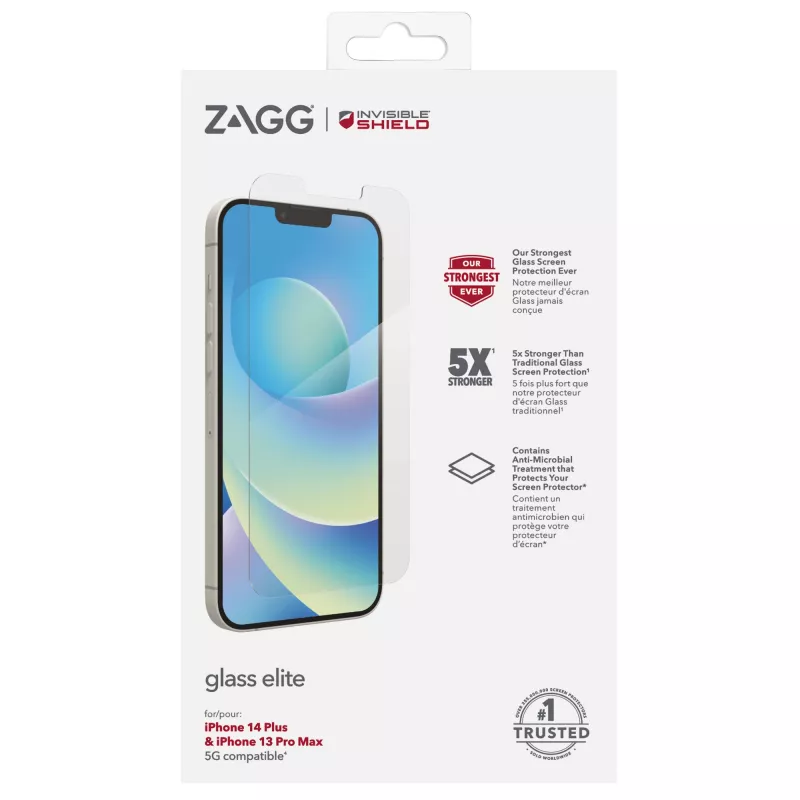 InvisibleShield Elite protector de pantalla de cristal para Apple iPhone 13 Pro Max, 17 cm (6,7