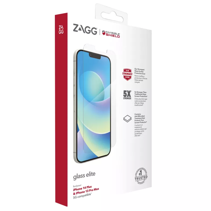 InvisibleShield Elite protector de pantalla de cristal para Apple iPhone 13 Pro Max, 17 cm (6,7