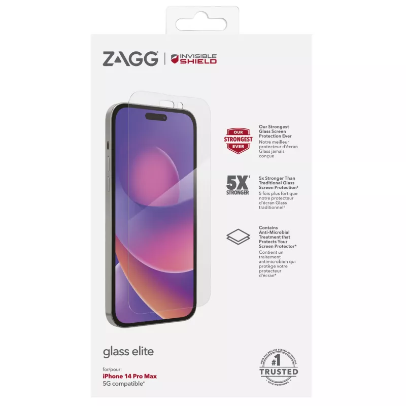 InvisibleShield Elite Glass protector de pantalla para Apple iPhone 14 Pro Max, 6,69