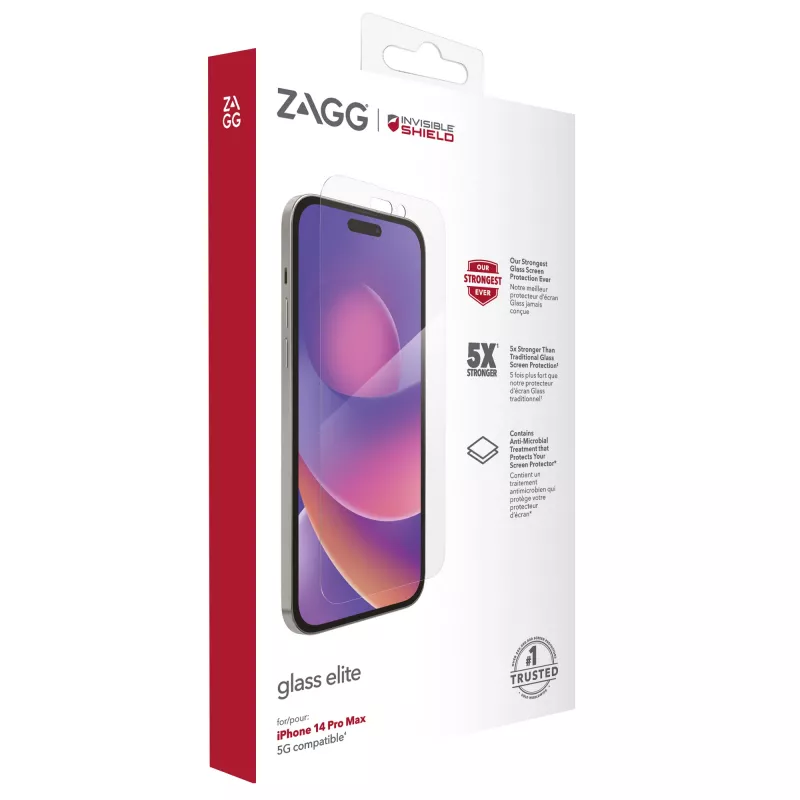 InvisibleShield Elite Glass protector de pantalla para Apple iPhone 14 Pro Max, 6,69