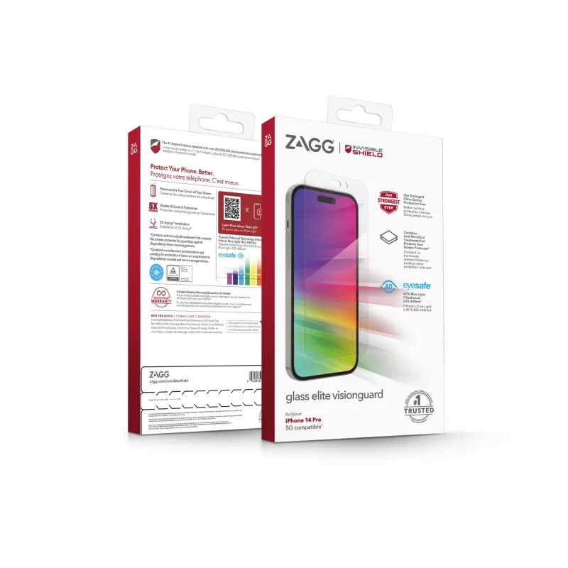 InvisibleShield Glass Elite VG AM Apple iPhone 14 Pro Case Friendly protector de pantalla