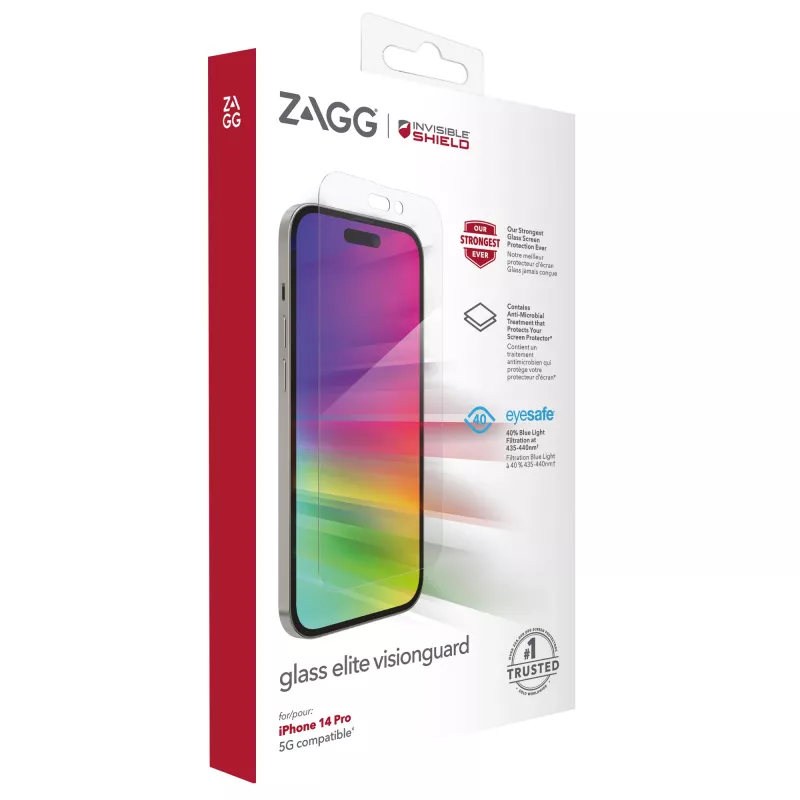 InvisibleShield Glass Elite VG AM Apple iPhone 14 Pro Case Friendly protector de pantalla
