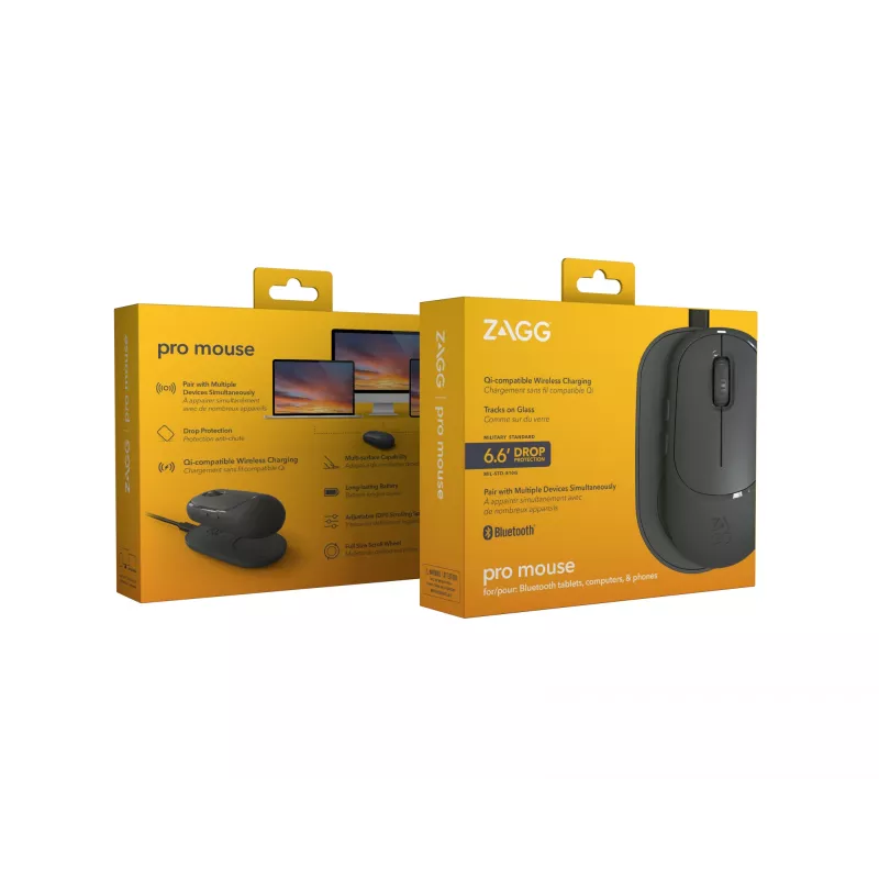 ZAGG Accessories-ProMaus- Ratón inalámbrico y base de carga inalámbrica - Antracita