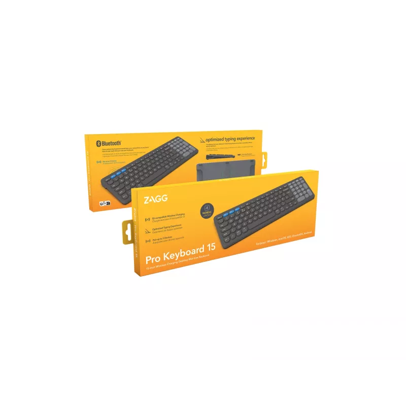ZAGG Pro 15 teclado universal Bluetooth QWERTY nórdico negro