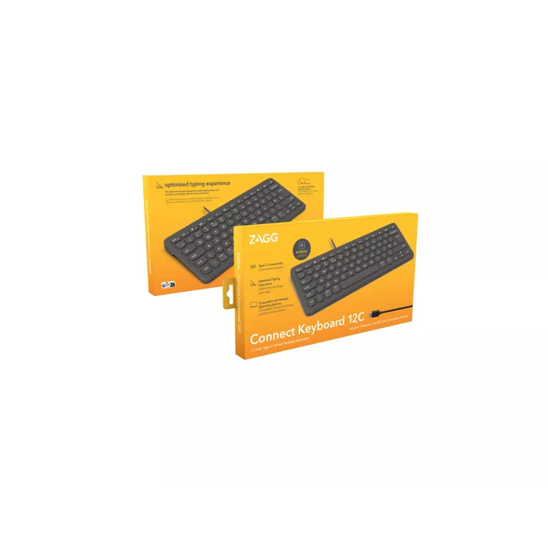 ZAGG Connect 12C teclado universal USB QWERTY nórdico negro