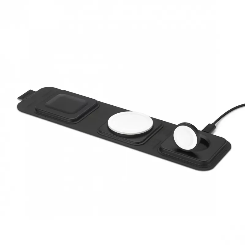 mophie cargador de viaje 3 en 1 con MagSafe (2023), interior, USB, carga inalámbrica, negro