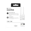 mophie essentials cable de carga | 1M cable USB USB 2.0 USB A USB C blanco