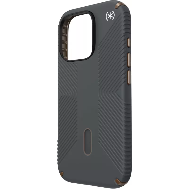 Speck Presidio2 Grip + ClickLock Apple iPhone 16 Pro Charcoal Gris - con Microban