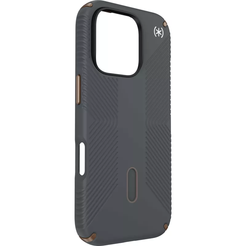 Speck Presidio2 Grip + ClickLock Apple iPhone 16 Pro Charcoal Gris - con Microban