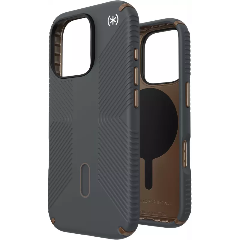 Speck Presidio2 Grip + ClickLock Apple iPhone 16 Pro Charcoal Gris - con Microban