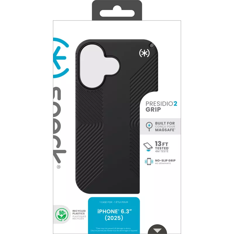 Speck Presidio2 Grip + MS Apple iPhone 17 Negra – con Microban