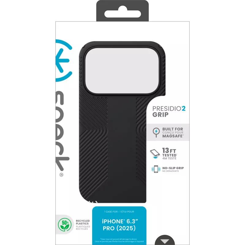 Speck Presidio2 Grip + MS Apple iPhone 17 Pro Negra – con Microban