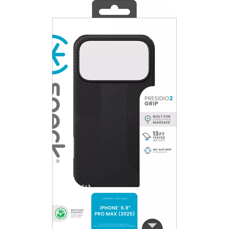 Speck Presidio2 Grip + MS Apple iPhone 17 Pro Max Negra - con Microban