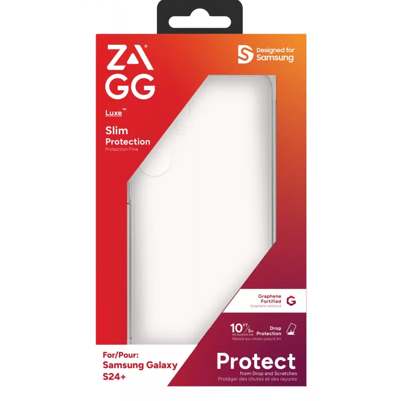 ZAGG Luxe Funda Galaxy S24+ Transparente, funda, Samsung, Galaxy S24+, 17 cm (6,7