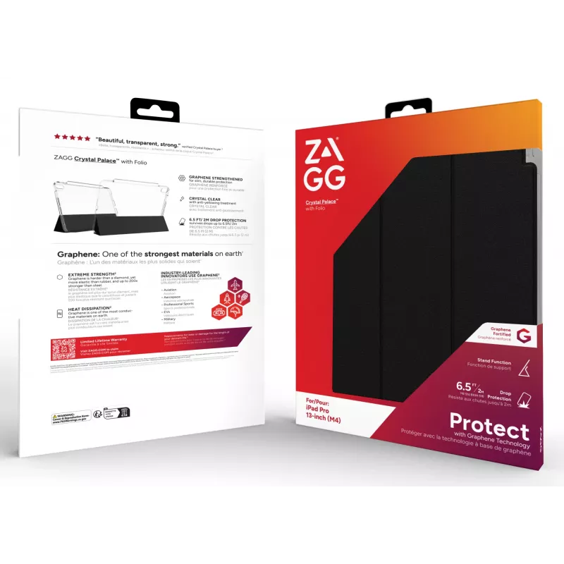 ZAGG Crystal Palace Folio 33 cm (13 inch) Transparente