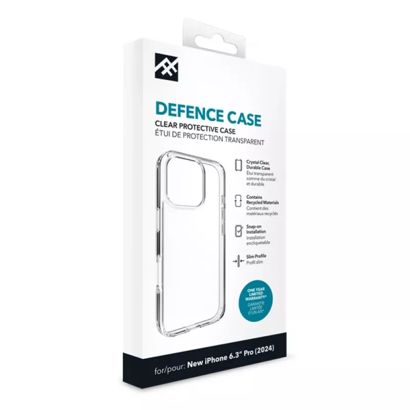 IFROGZ IF Defence Case Apple iPhone 16 Pro Clear INTL, funda, Apple, iPhone 16 Pro, 16 cm (6,3