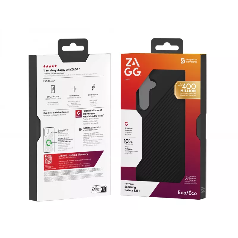 ZAGG Luxe Samsung Galaxy S25+ Negro, Funda, Samsung, Galaxy S25+, 17 cm (6,7