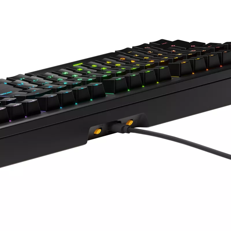 Glorious Gaming GMMK 3 HE 100% Prebuilt Wired Negro - US, Con cable, USB, Mecánico, QWERTY, RGB LED, Negro