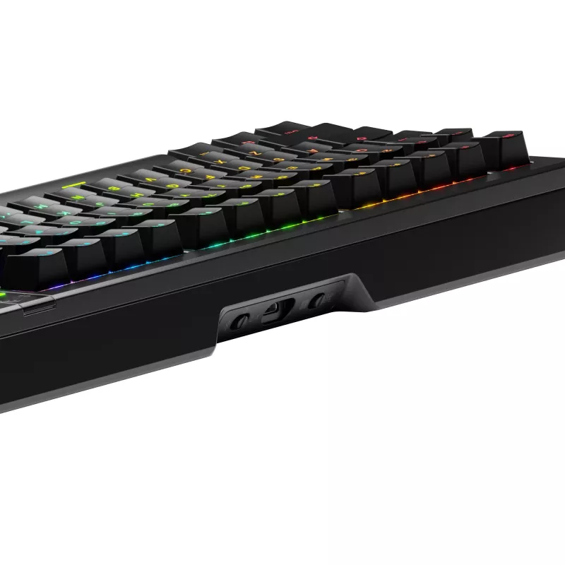 Glorious Gaming GMMK 3 PRO 75% Prebuilt Wireless Negro - US, Con cable e inalámbrico, USB + RF Wireless + Bluetooth, Mecánico, QWERTY, RGB LED, Negro