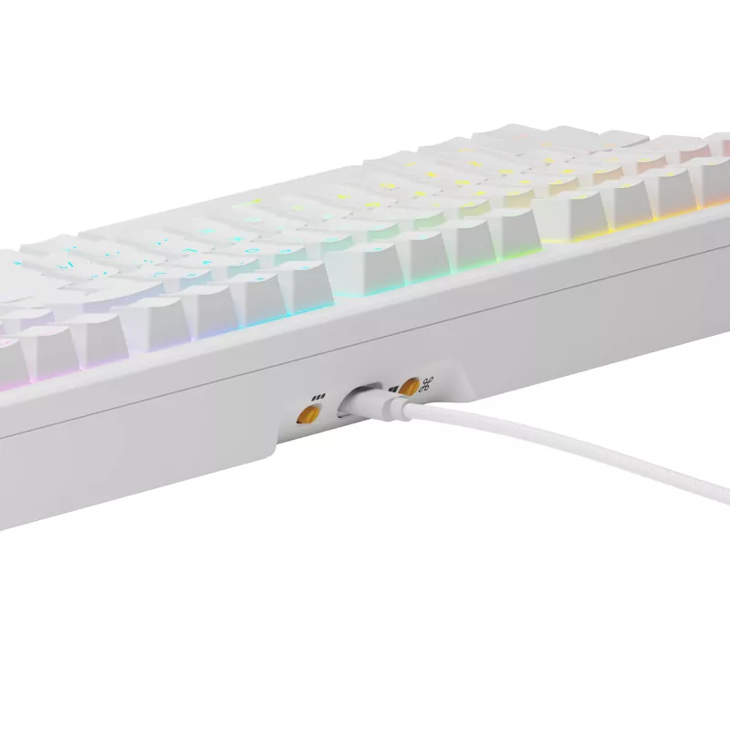 Glorious Gaming GMMK 3 100% Prebuilt Wired White - US, con cable, USB, mecánico, QWERTY, RGB LED, blanco