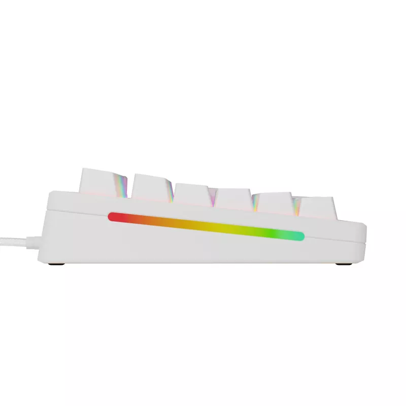 Glorious Gaming GMMK 3 100% Prebuilt Wired White - US, con cable, USB, mecánico, QWERTY, RGB LED, blanco