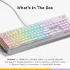 Glorious Gaming GMMK 3 100% Prebuilt Wired White - US, con cable, USB, mecánico, QWERTY, RGB LED, blanco