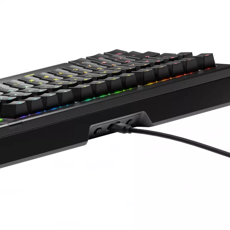Glorious Gaming GMMK 3 PRO 75% Prebuilt Wired Negro - FR, Con cable, USB, Mecánico, AZERTY, RGB LED, Negro