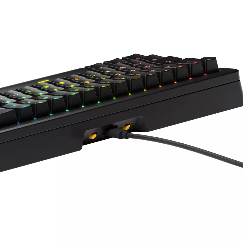 Glorious Gaming GMMK 3 HE 65% Prebuilt Wired Negro - FR, Con cable, USB, Mecánico, AZERTY, RGB LED, Negro