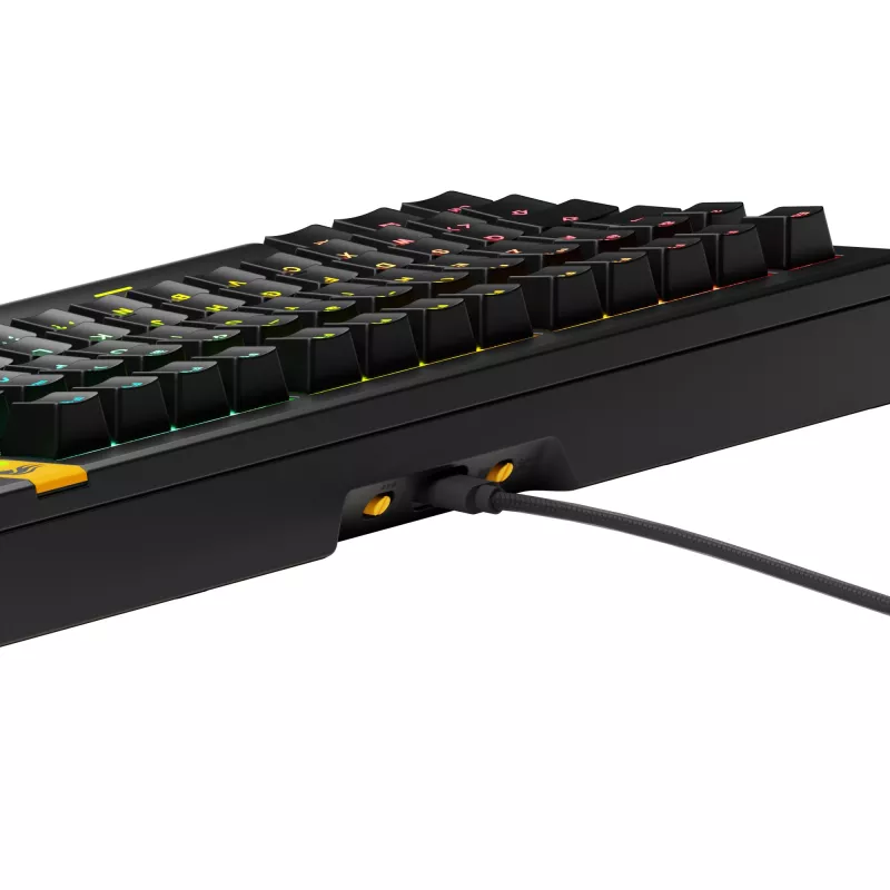 Glorious Gaming GMMK 3 HE 75% Prebuilt Wired Negro - FR, Con cable, USB, Mecánico, AZERTY, RGB LED, Negro