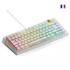 Glorious Gaming GMMK 3 HE 75% Prebuilt Wired White - FR, con cable, USB, mecánico, AZERTY, RGB LED, blanco