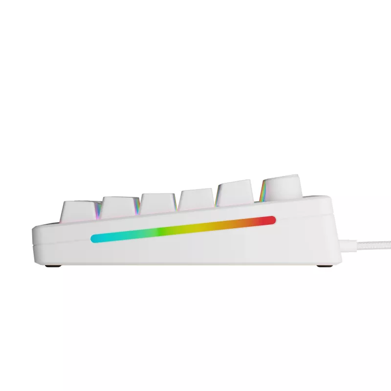 Glorious Gaming GMMK 3 HE 75% Prebuilt Wired White - FR, con cable, USB, mecánico, AZERTY, RGB LED, blanco