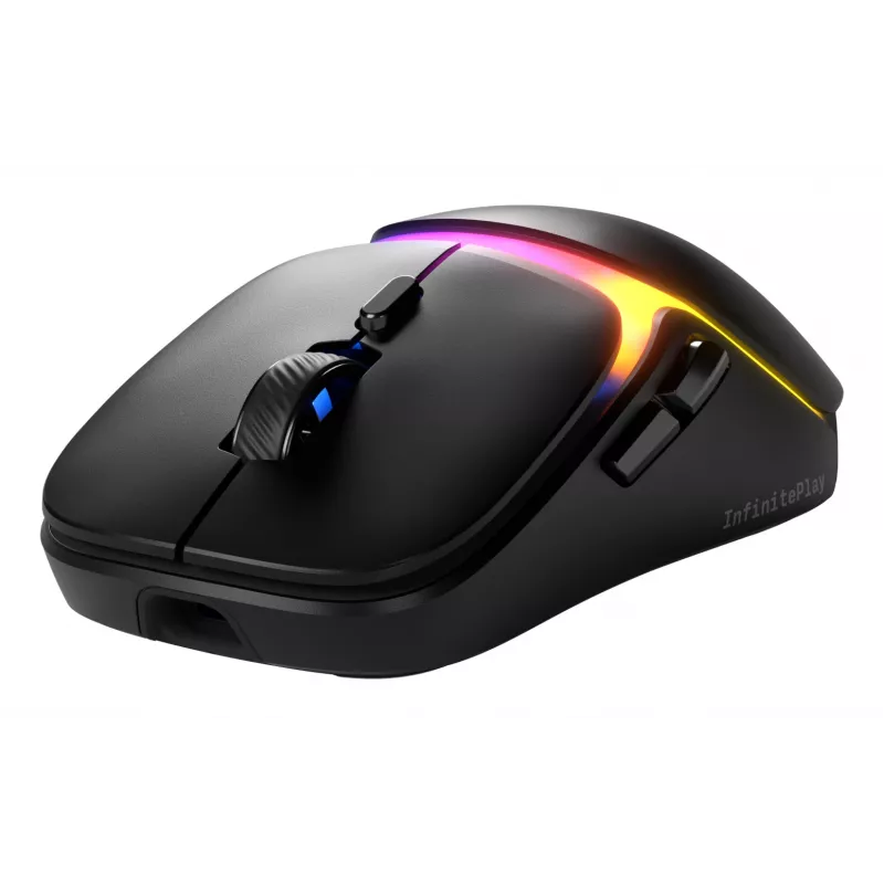Glorious Gaming Model O3 Wireless ratón gaming – sistema InfinitePlay de baterías intercambiables, sondeo 8k, interruptores ópticos con 130 millones de clics, ultraligero de 66 g, sensor óptico 30K-DPI, RGB – negro