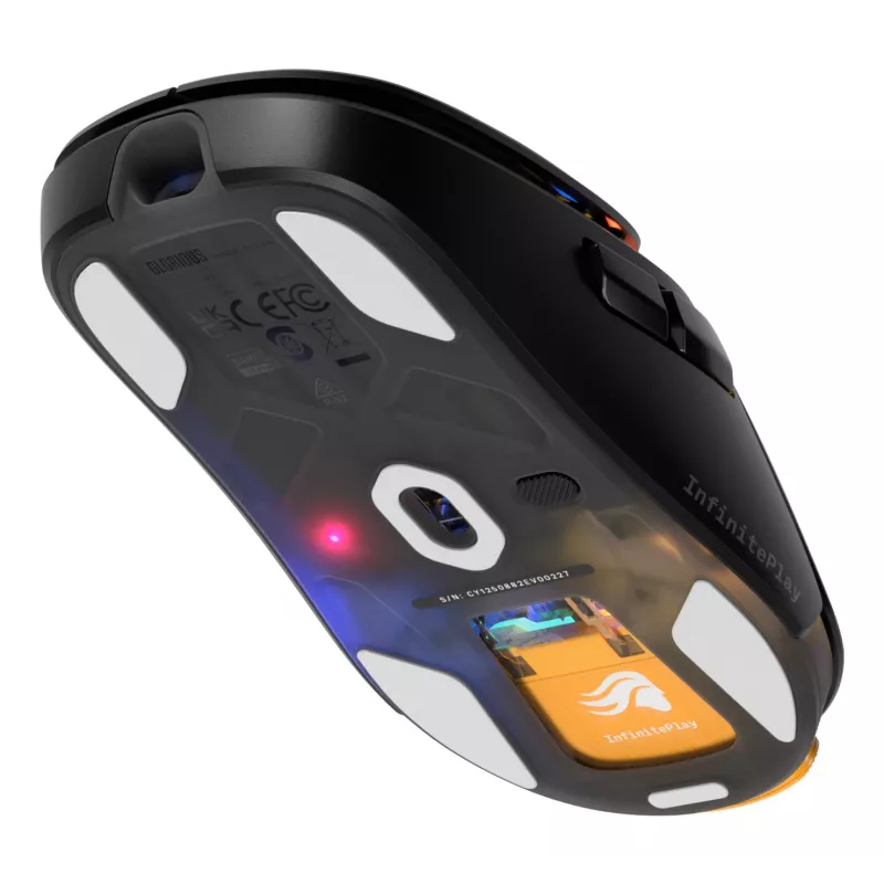 Glorious Gaming Model O3 Wireless ratón gaming – sistema InfinitePlay de baterías intercambiables, sondeo 8k, interruptores ópticos con 130 millones de clics, ultraligero de 66 g, sensor óptico 30K-DPI, RGB – negro