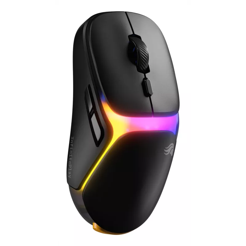 Glorious Gaming Model O3 Wireless ratón gaming – sistema InfinitePlay de baterías intercambiables, sondeo 8k, interruptores ópticos con 130 millones de clics, ultraligero de 66 g, sensor óptico 30K-DPI, RGB – negro