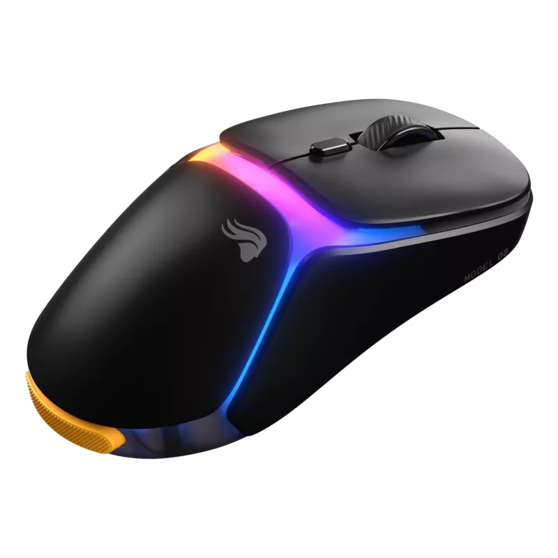 Glorious Gaming Model O3 Wireless ratón gaming – sistema InfinitePlay de baterías intercambiables, sondeo 8k, interruptores ópticos con 130 millones de clics, ultraligero de 66 g, sensor óptico 30K-DPI, RGB – negro