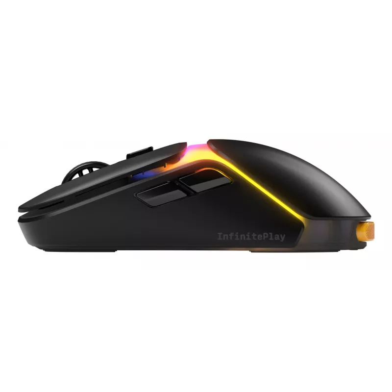 Glorious Gaming Model O3 Wireless ratón gaming – sistema InfinitePlay de baterías intercambiables, sondeo 8k, interruptores ópticos con 130 millones de clics, ultraligero de 66 g, sensor óptico 30K-DPI, RGB – negro