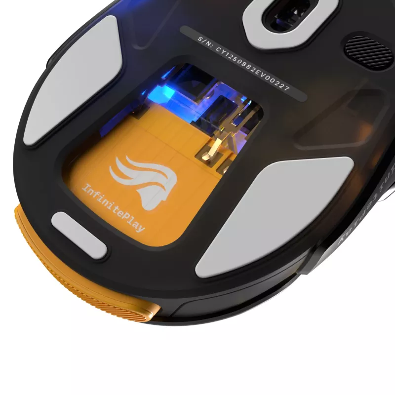 Glorious Gaming Model O3 Wireless ratón gaming – sistema InfinitePlay de baterías intercambiables, sondeo 8k, interruptores ópticos con 130 millones de clics, ultraligero de 66 g, sensor óptico 30K-DPI, RGB – negro