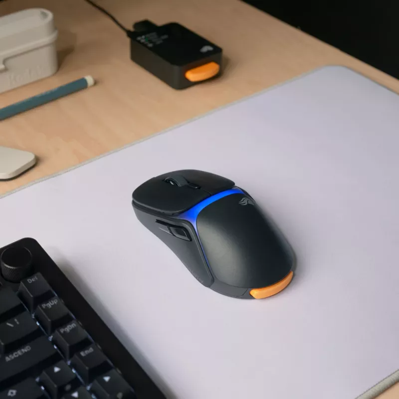 Glorious Gaming Model O3 Wireless ratón gaming – sistema InfinitePlay de baterías intercambiables, sondeo 8k, interruptores ópticos con 130 millones de clics, ultraligero de 66 g, sensor óptico 30K-DPI, RGB – negro