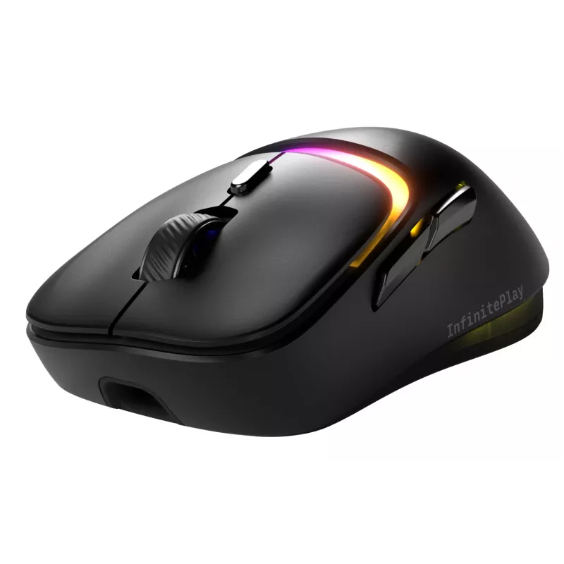 Glorious Gaming Model D3 Wireless ratón gaming – sistema InfinitePlay de baterías intercambiables, sondeo 8k, interruptores ópticos con 130M clics, ultraligero 69g, sensor óptico 30K-DPI, RGB – negro