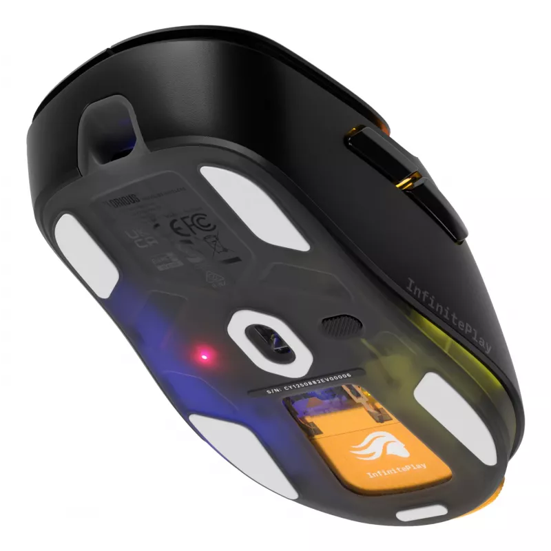 Glorious Gaming Model D3 Wireless ratón gaming – sistema InfinitePlay de baterías intercambiables, sondeo 8k, interruptores ópticos con 130M clics, ultraligero 69g, sensor óptico 30K-DPI, RGB – negro