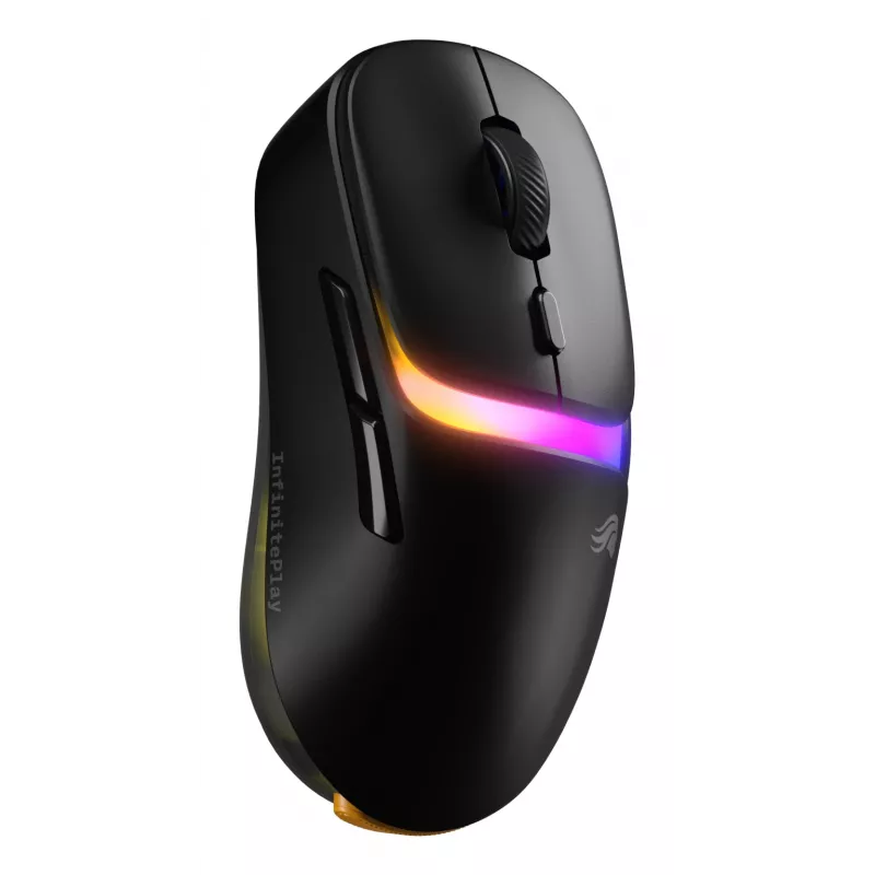 Glorious Gaming Model D3 Wireless ratón gaming – sistema InfinitePlay de baterías intercambiables, sondeo 8k, interruptores ópticos con 130M clics, ultraligero 69g, sensor óptico 30K-DPI, RGB – negro