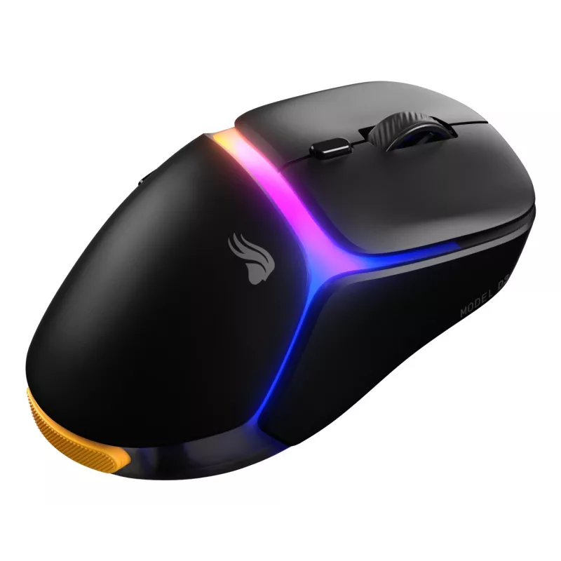 Glorious Gaming Model D3 Wireless ratón gaming – sistema InfinitePlay de baterías intercambiables, sondeo 8k, interruptores ópticos con 130M clics, ultraligero 69g, sensor óptico 30K-DPI, RGB – negro
