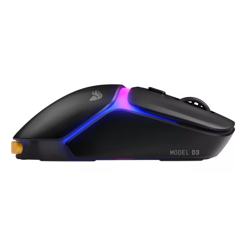 Glorious Gaming Model D3 Wireless ratón gaming – sistema InfinitePlay de baterías intercambiables, sondeo 8k, interruptores ópticos con 130M clics, ultraligero 69g, sensor óptico 30K-DPI, RGB – negro