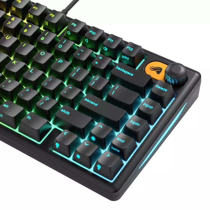 Glorious Gaming GMBK 75% Teclado USB QWERTY Inglés de EE. UU. Negro