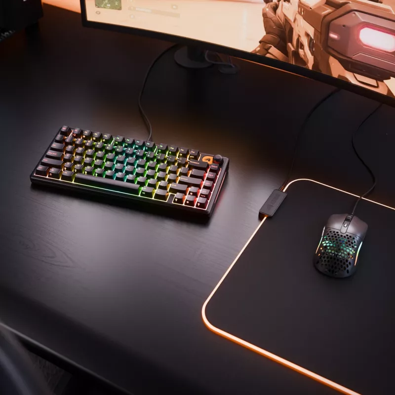 Glorious Gaming GMBK 75% Teclado USB QWERTY Inglés de EE. UU. Negro